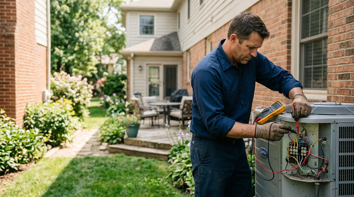HVAC technician working near Odessa, TX
